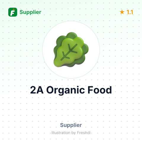2A Organic Food – summary card, no photo uploaded yet