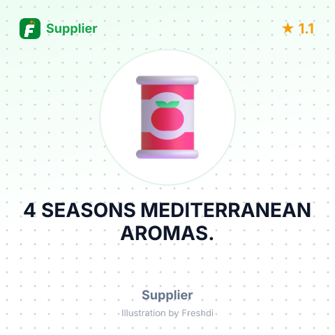 4 SEASONS MEDITERRANEAN AROMAS. – summary card, no photo uploaded yet
