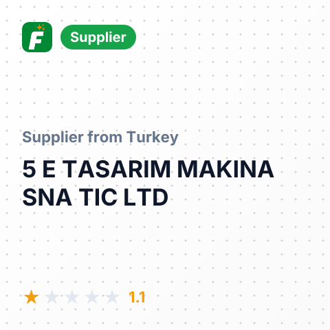 5 E TASARIM MAKINA SNA TIC  LTD – summary card, no photo uploaded yet
