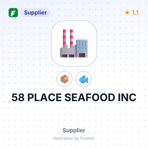 58 PLACE SEAFOOD INC – summary card, no photo uploaded yet