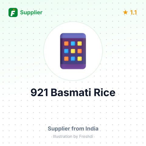 921 Basmati Rice  – summary card, no photo uploaded yet