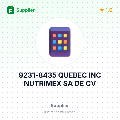 9231-8435 QUEBEC INC NUTRIMEX SA DE CV – summary card, no photo uploaded yet