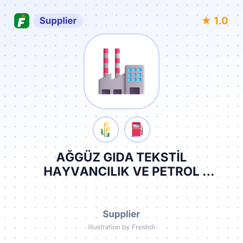 AĞGÜZ GIDA TEKSTİL HAYVANCILIK VE PETROL ÜRÜNLERİ İÇ VE DIŞ TİCARET LİMİTED ŞİRKETİ – summary card, no photo uploaded yet
