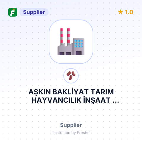 AŞKIN BAKLİYAT TARIM HAYVANCILIK İNŞAAT TAŞIMACILIK İTHALAT İHRACAT GIDA SANAYİ VE TİCARET LİMİTED ŞİRKETİ – summary card, no photo uploaded yet