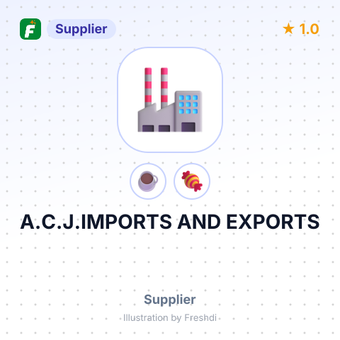 A.C.J.IMPORTS AND EXPORTS – summary card, no photo uploaded yet