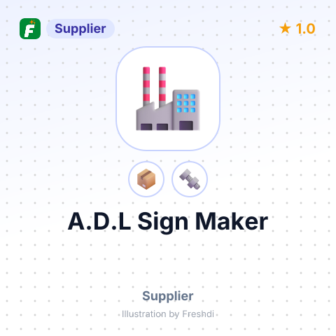 A.D.L Sign Maker – summary card, no photo uploaded yet