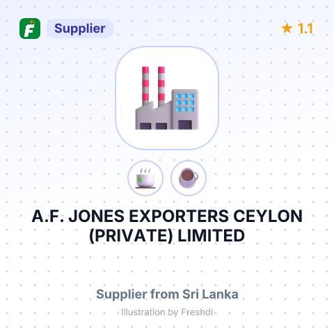 A.F. JONES EXPORTERS CEYLON (PRIVATE) LIMITED – summary card, no photo uploaded yet