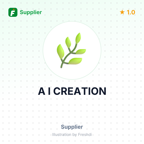 A I CREATION – summary card, no photo uploaded yet