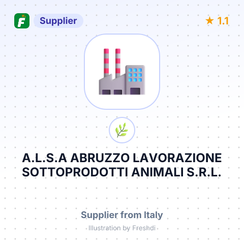A.L.S.A ABRUZZO LAVORAZIONE SOTTOPRODOTTI ANIMALI S.R.L. – summary card, no photo uploaded yet