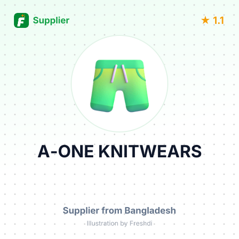 A-ONE KNITWEARS – summary card, no photo uploaded yet