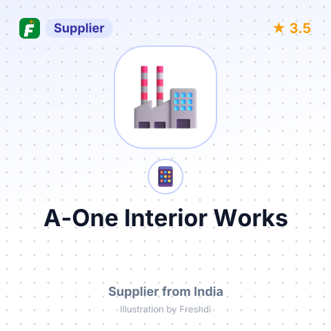 A-One Interior Works – summary card, no photo uploaded yet
