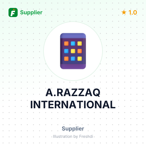 A.RAZZAQ INTERNATIONAL – summary card, no photo uploaded yet