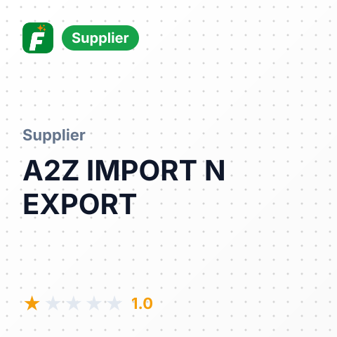 A2Z IMPORT N EXPORT – summary card, no photo uploaded yet