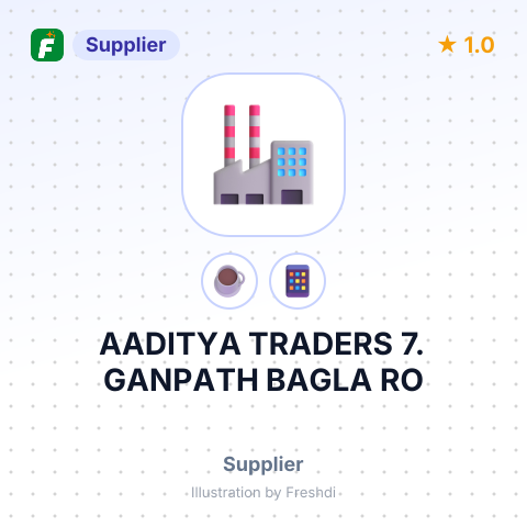 AADITYA TRADERS 7. GANPATH BAGLA RO – summary card, no photo uploaded yet