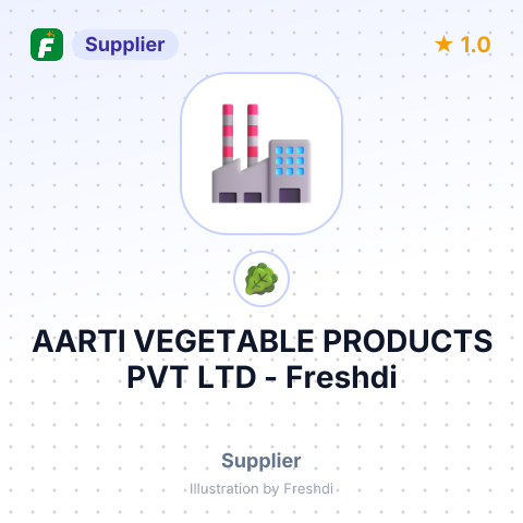 AARTI VEGETABLE PRODUCTS PVT LTD – summary card, no photo uploaded yet