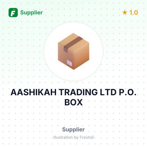 AASHIKAH TRADING LTD P.O. BOX – summary card, no photo uploaded yet