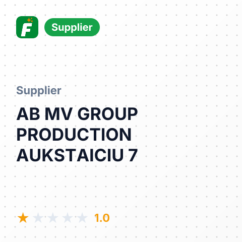 AB MV GROUP PRODUCTION AUKSTAICIU 7 – summary card, no photo uploaded yet