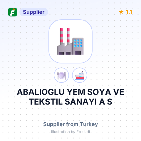 ABALIOGLU YEM SOYA VE TEKSTIL SANAYI A S – summary card, no photo uploaded yet