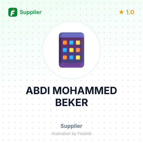 ABDI MOHAMMED BEKER – summary card, no photo uploaded yet
