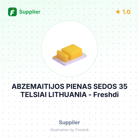 ABZEMAITIJOS PIENAS SEDOS 35 TELSIAI LITHUANIA – summary card, no photo uploaded yet