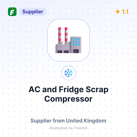 AC and Fridge Scrap Compressor – summary card, no photo uploaded yet