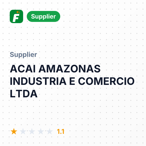 ACAI AMAZONAS INDUSTRIA E COMERCIO LTDA – summary card, no photo uploaded yet