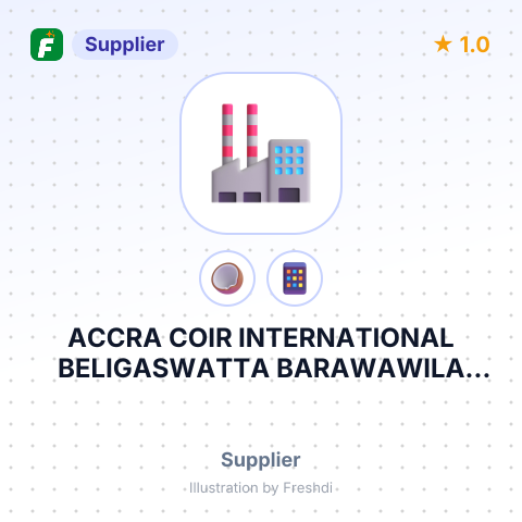 ACCRA COIR INTERNATIONAL BELIGASWATTA BARAWAWILA DIVULAPITIYA COLOMBO-KURUNEGALA RD ONLY TL – summary card, no photo uploaded yet