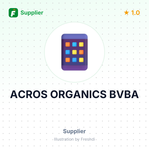 ACROS ORGANICS BVBA – summary card, no photo uploaded yet