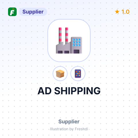AD SHIPPING – summary card, no photo uploaded yet