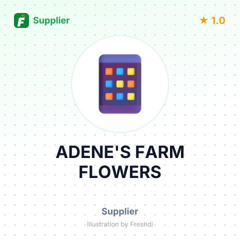 ADENE'S FARM FLOWERS – summary card, no photo uploaded yet