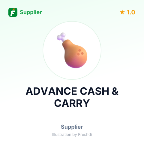 ADVANCE CASH & CARRY – summary card, no photo uploaded yet