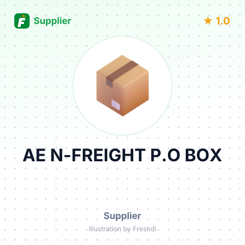 AE N-FREIGHT P.O BOX – summary card, no photo uploaded yet