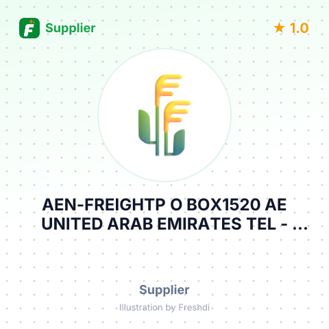 AEN-FREIGHTP O BOX1520 AE UNITED ARAB EMIRATES TEL – summary card, no photo uploaded yet