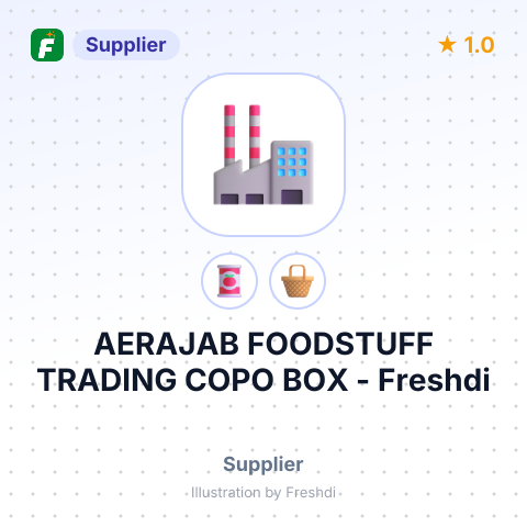 AERAJAB FOODSTUFF TRADING COPO BOX – summary card, no photo uploaded yet