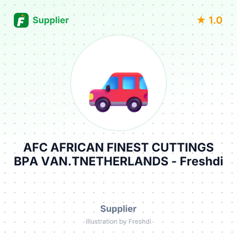 AFC AFRICAN FINEST CUTTINGS BPA VAN.TNETHERLANDS – summary card, no photo uploaded yet