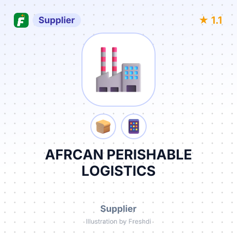 AFRCAN PERISHABLE LOGISTICS – summary card, no photo uploaded yet