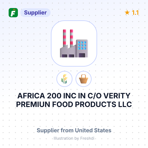AFRICA 200 INC IN C/O VERITY PREMIUN FOOD PRODUCTS LLC – summary card, no photo uploaded yet