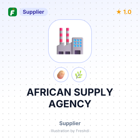 AFRICAN SUPPLY AGENCY – summary card, no photo uploaded yet