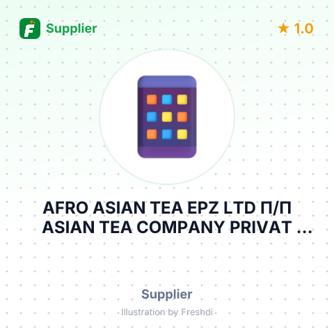 AFRO ASIAN TEA EPZ LTD П/П ASIAN TEA COMPANY PRIVAT LIMITED – summary card, no photo uploaded yet