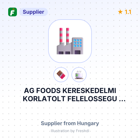 AG FOODS KERESKEDELMI KORLATOLT FELELOSSEGU TARSASAG – summary card, no photo uploaded yet