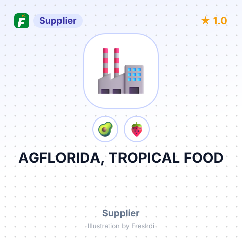 AGFLORIDA, TROPICAL FOOD – summary card, no photo uploaded yet