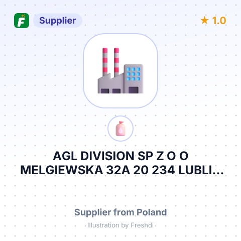 AGL DIVISION SP Z O O MELGIEWSKA 32A 20 234 LUBLIN POLAND – summary card, no photo uploaded yet