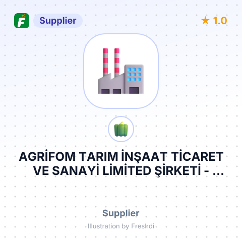 AGRİFOM TARIM İNŞAAT TİCARET VE SANAYİ LİMİTED ŞİRKETİ – summary card, no photo uploaded yet