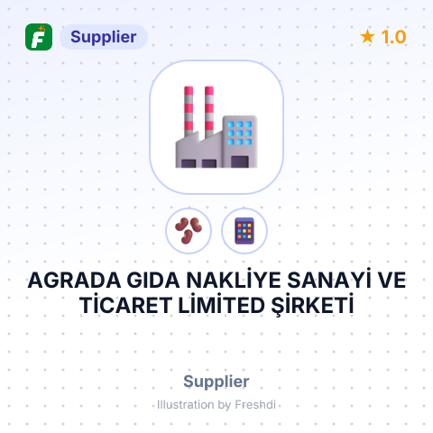 AGRADA GIDA NAKLİYE SANAYİ VE TİCARET LİMİTED ŞİRKETİ – summary card, no photo uploaded yet