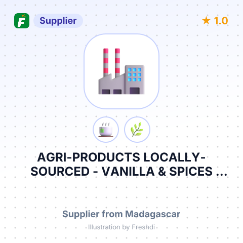 AGRI-PRODUCTS LOCALLY-SOURCED - VANILLA & SPICES (APLV SARL) – summary card, no photo uploaded yet