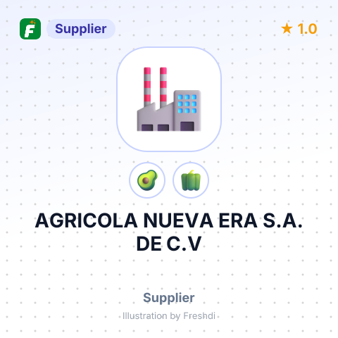 AGRICOLA NUEVA ERA S.A. DE C.V – summary card, no photo uploaded yet