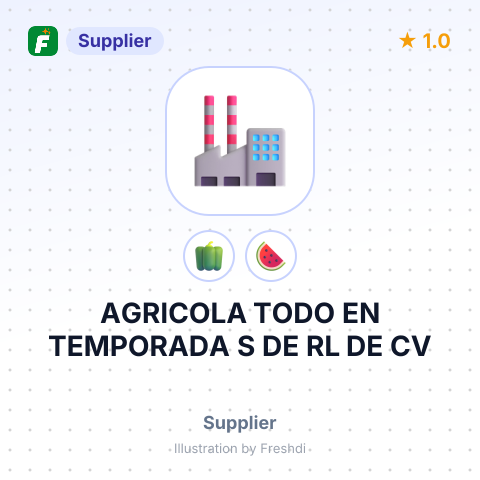 AGRICOLA TODO EN TEMPORADA S DE RL DE CV – summary card, no photo uploaded yet