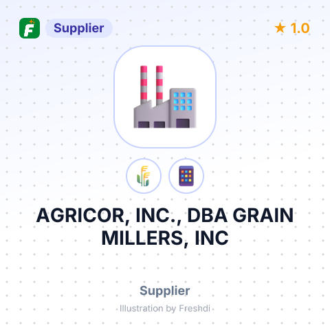 AGRICOR, INC., DBA GRAIN MILLERS, INC – summary card, no photo uploaded yet