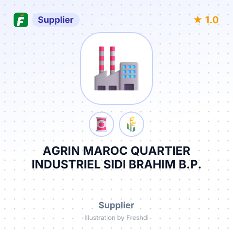 AGRIN MAROC QUARTIER INDUSTRIEL SIDI BRAHIM B.P. – summary card, no photo uploaded yet