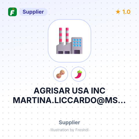 AGRISAR USA INC MARTINA.LICCARDO@MSC. COM – summary card, no photo uploaded yet